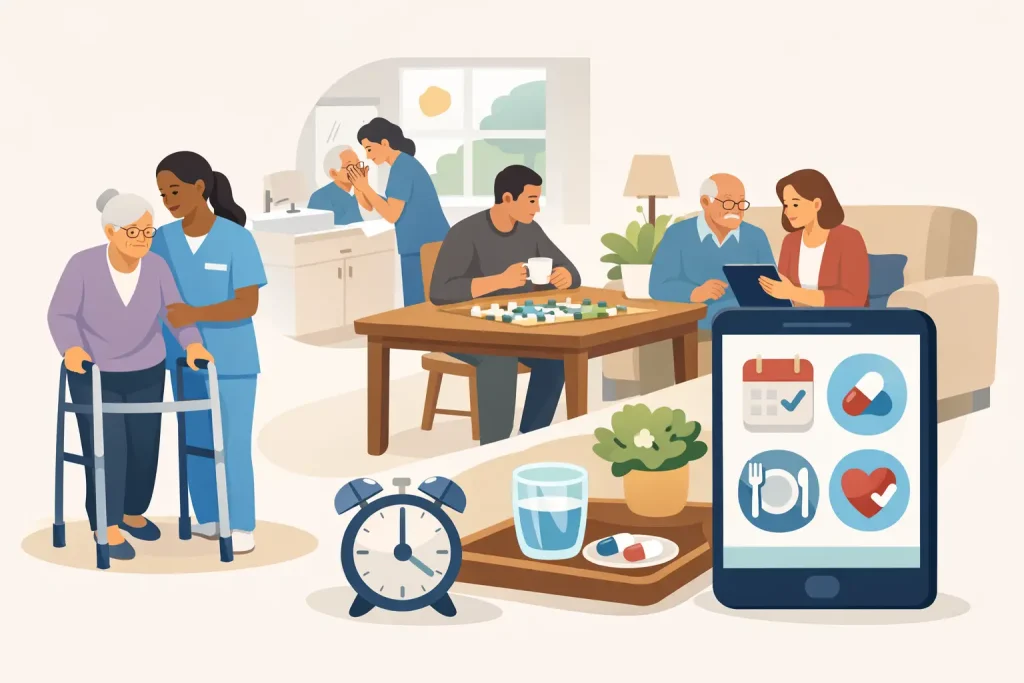Home Care Routine Example for Dementia Support